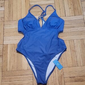 Cupshe Vibrant Blue Kids One Piece Swimsuit